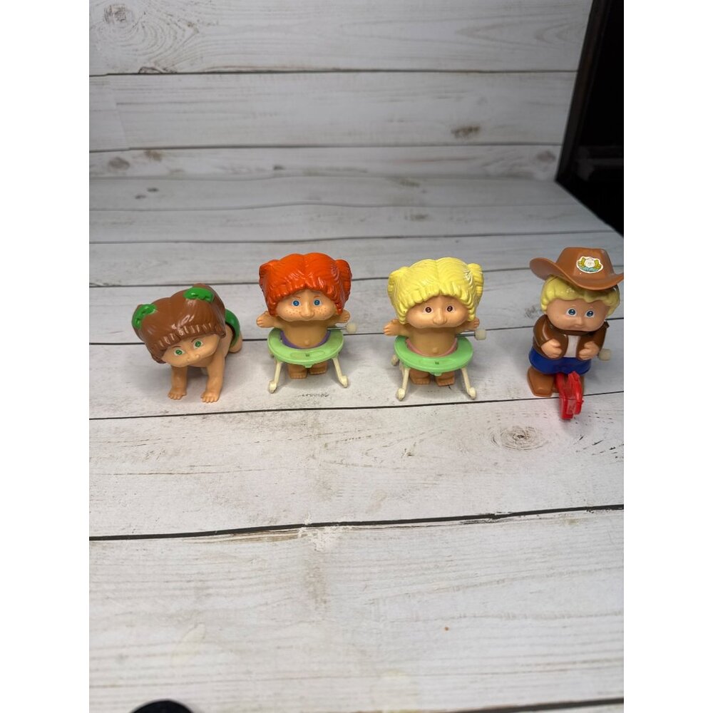 Tomy Cabbage Patch Kids Wind-Up Toy Lot of 4 1986 Vintageโ Baby Figures Taiwan